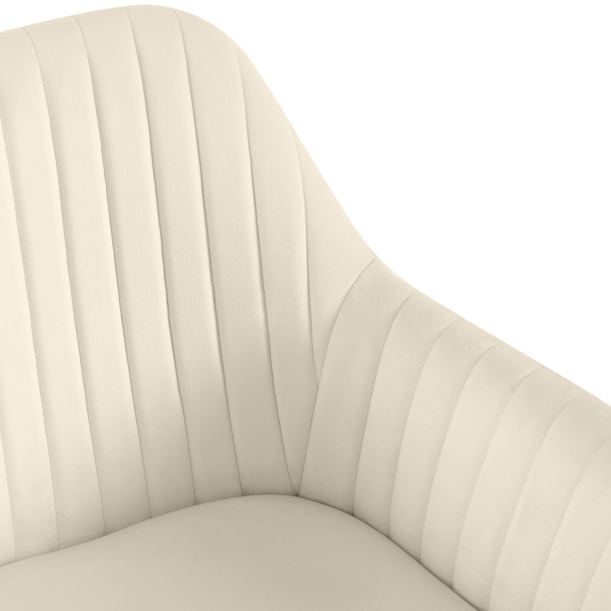 2er Set Esszimmerstuhl Novanis Samt, creme