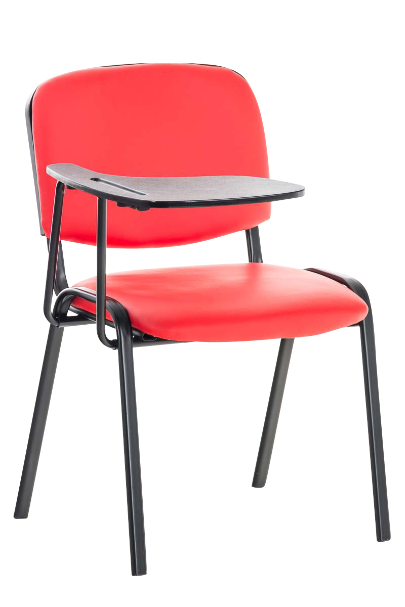 Stuhl Ken mit Klapptisch Kunstleder, rot