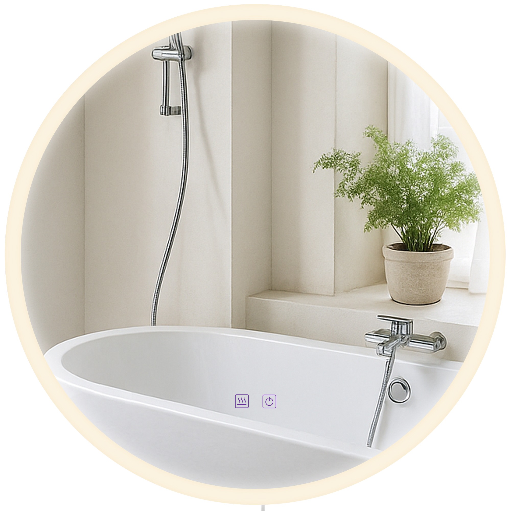 Badspiegel Laconia 60 ohne Bluetooth, klarglas