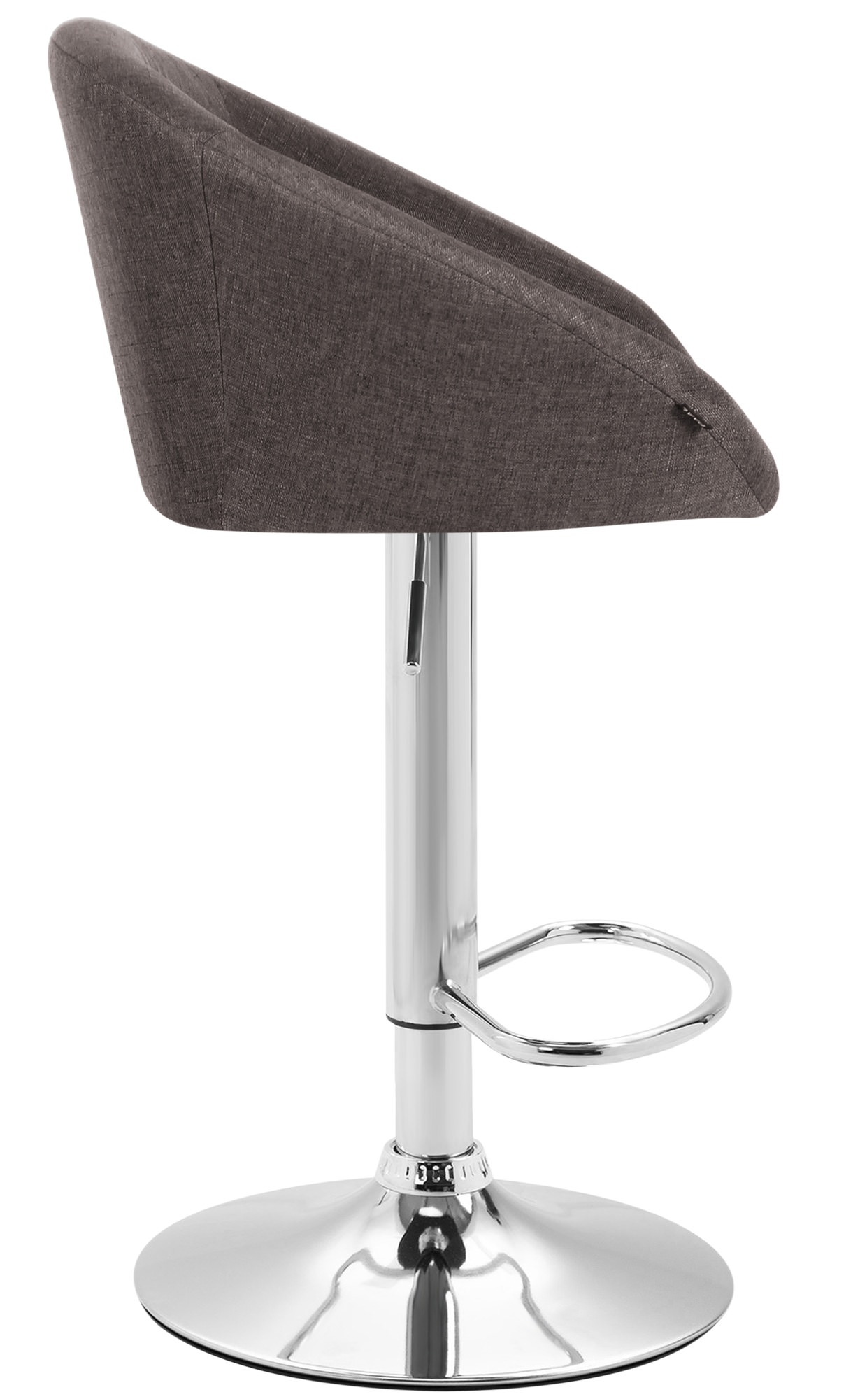 Barhocker Miami V2 Stoff C, dunkelgrau