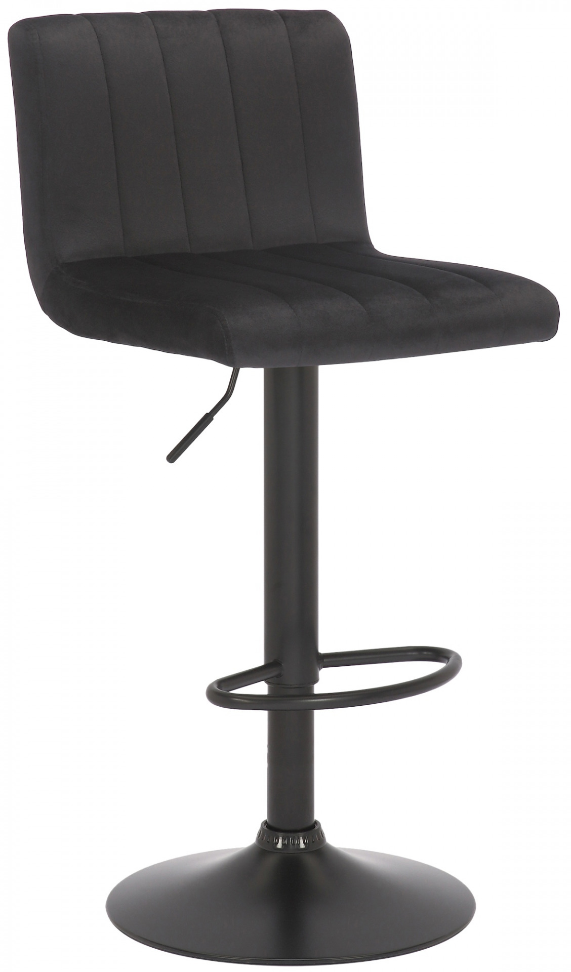 Barhocker Jamie Samt, schwarz