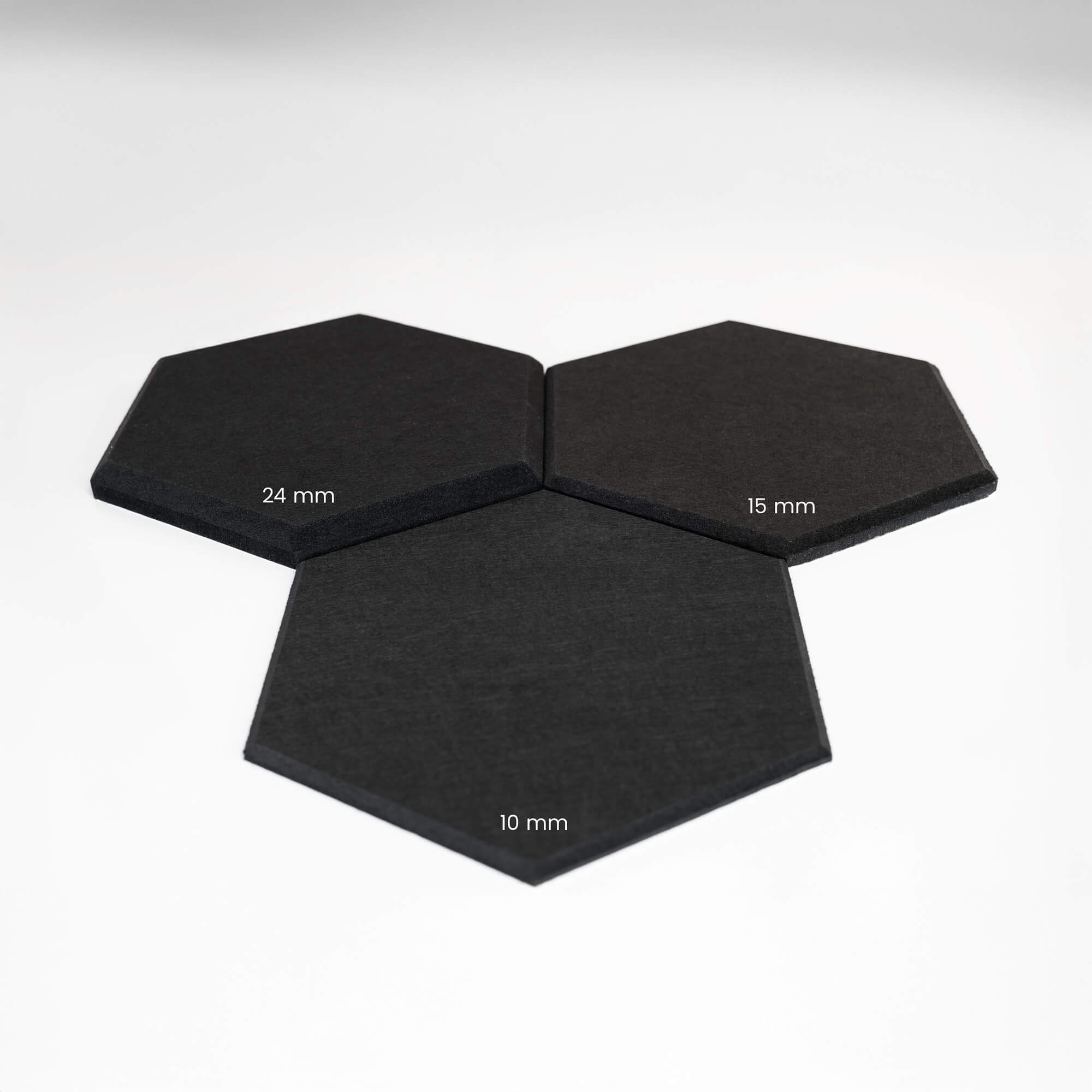 Akustikplatten Hexagon selbstklebend SILENT - 15er Set Schwarz