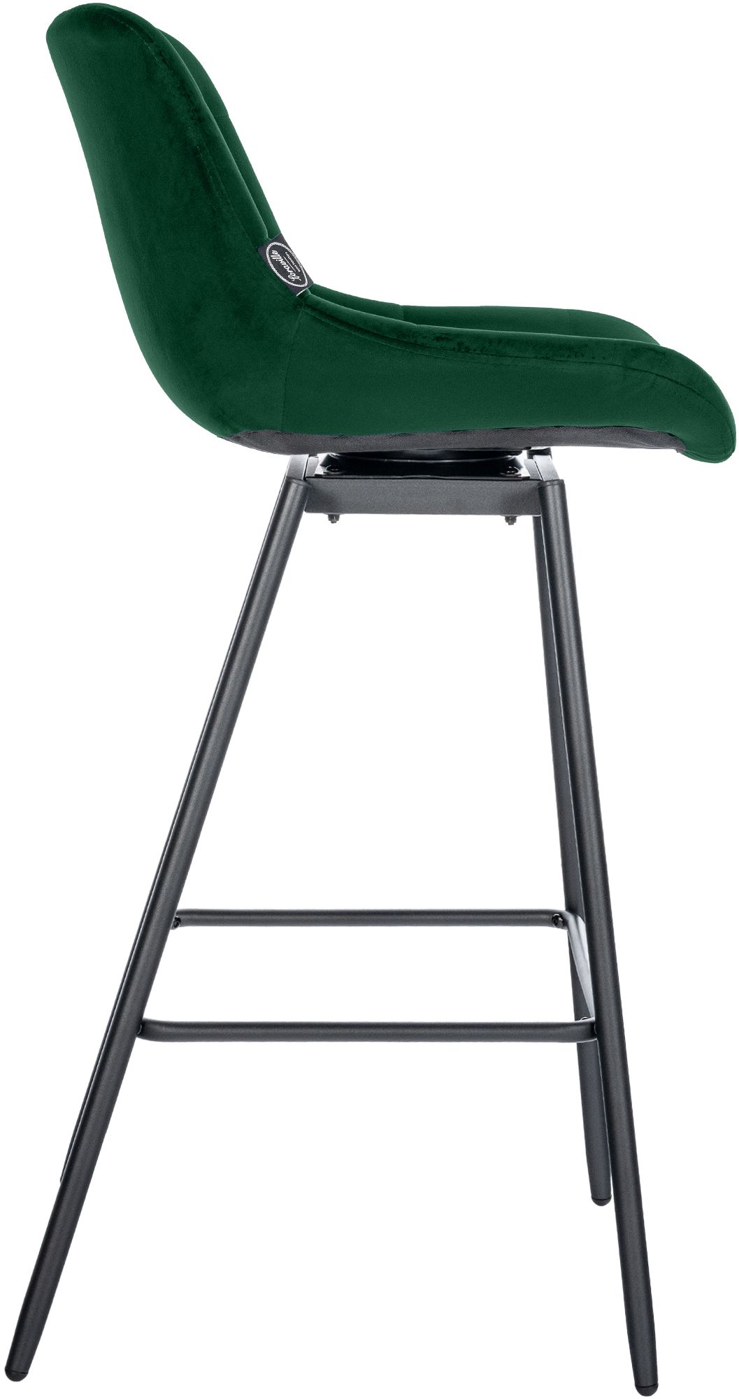 Barhocker Weston Schwenkbar Samt, dunkelgrün