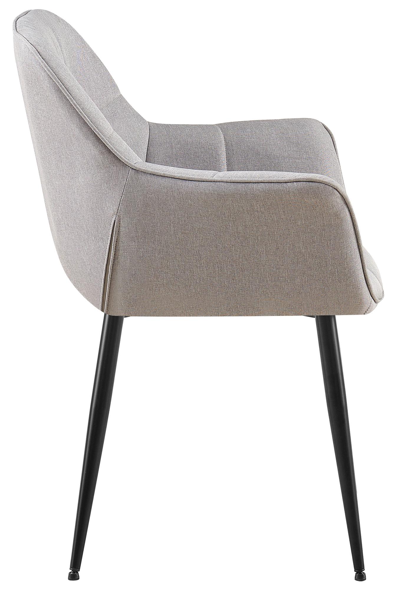Esszimmerstuhl Roseville Stoff, grau