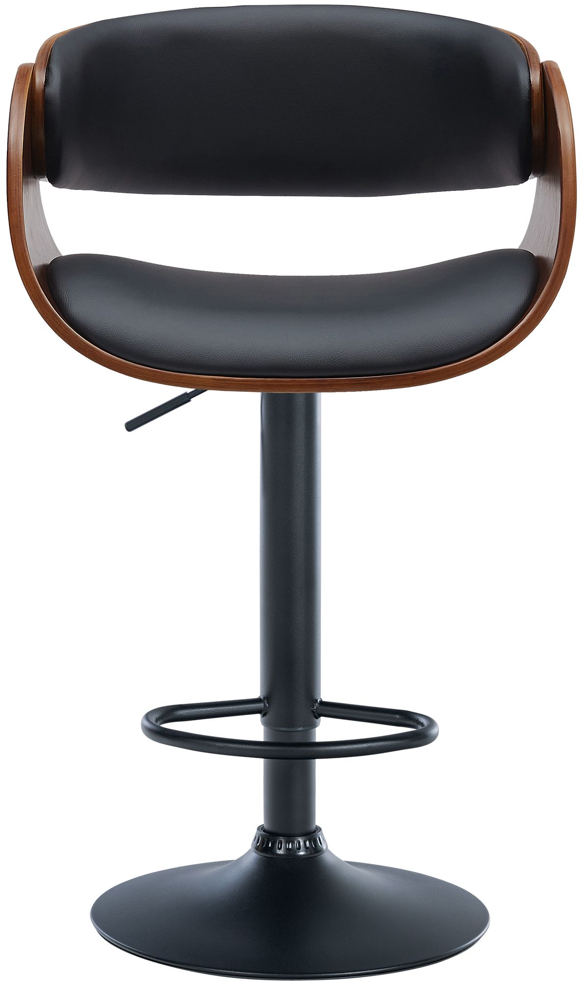 Barhocker Portmore Kunstleder schwarz, walnuss/schwarz