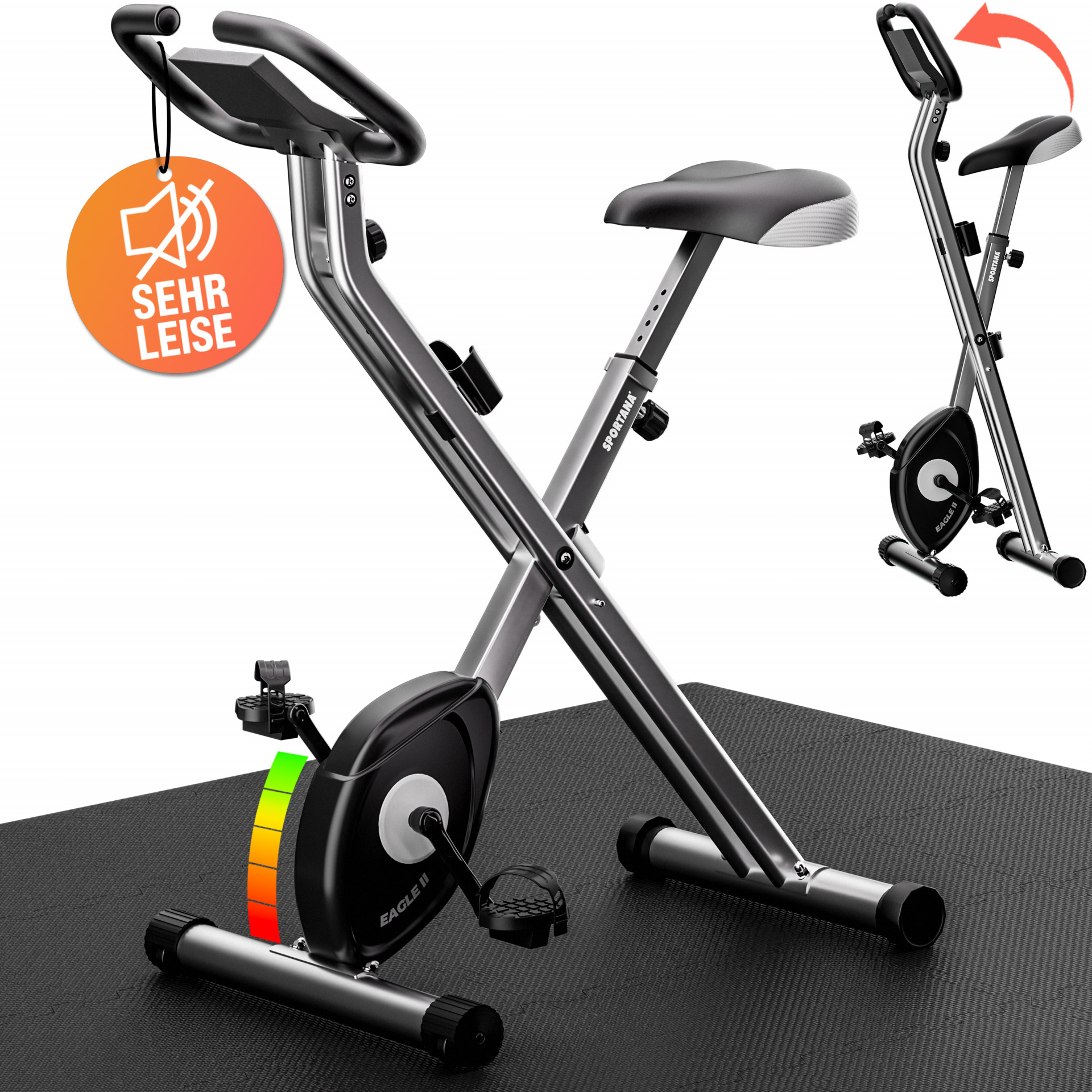 Heimtrainer Fahrrad Eagle2 71x44x110cm klappbar