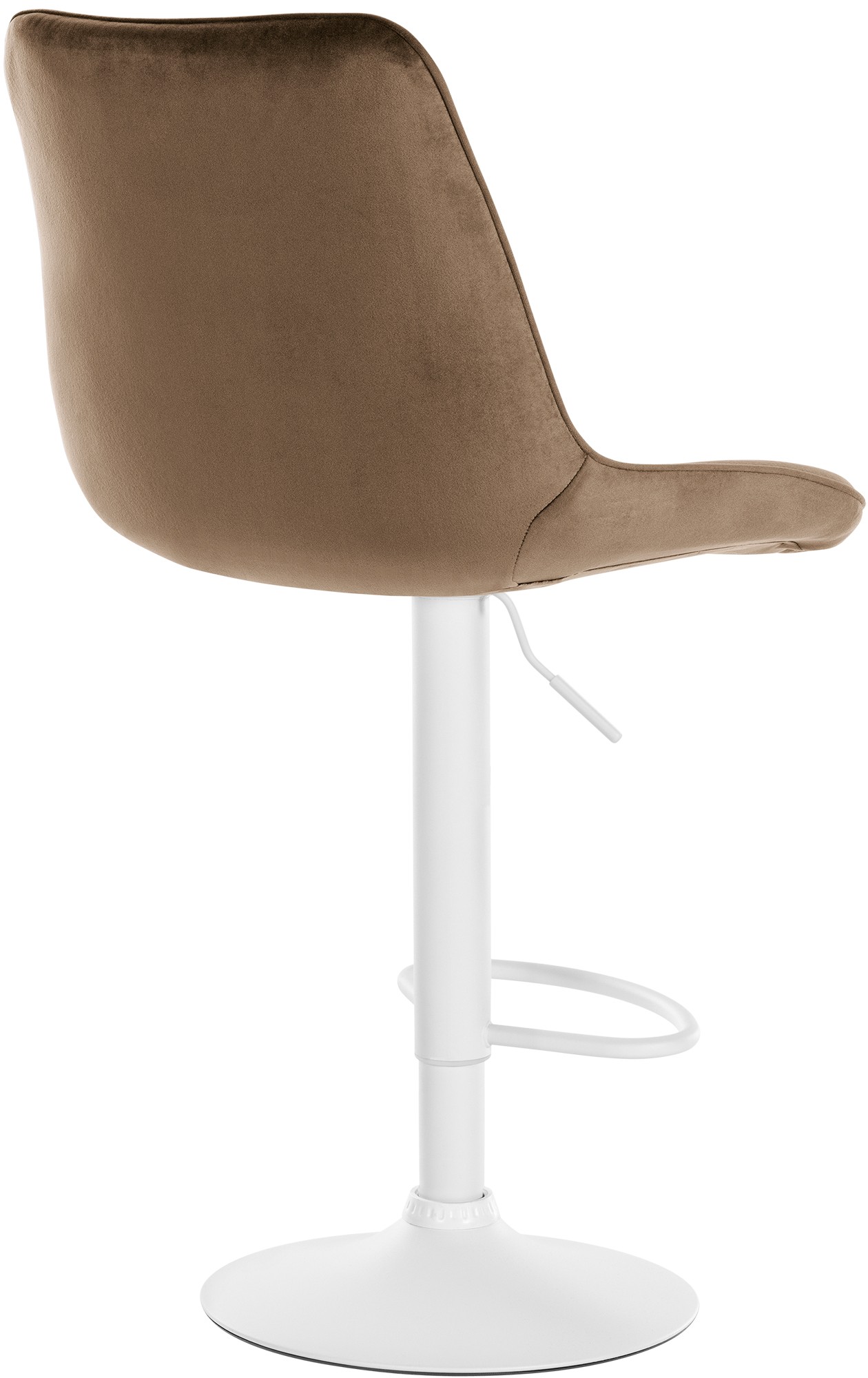 Barhocker Toni Samt weiß, braun