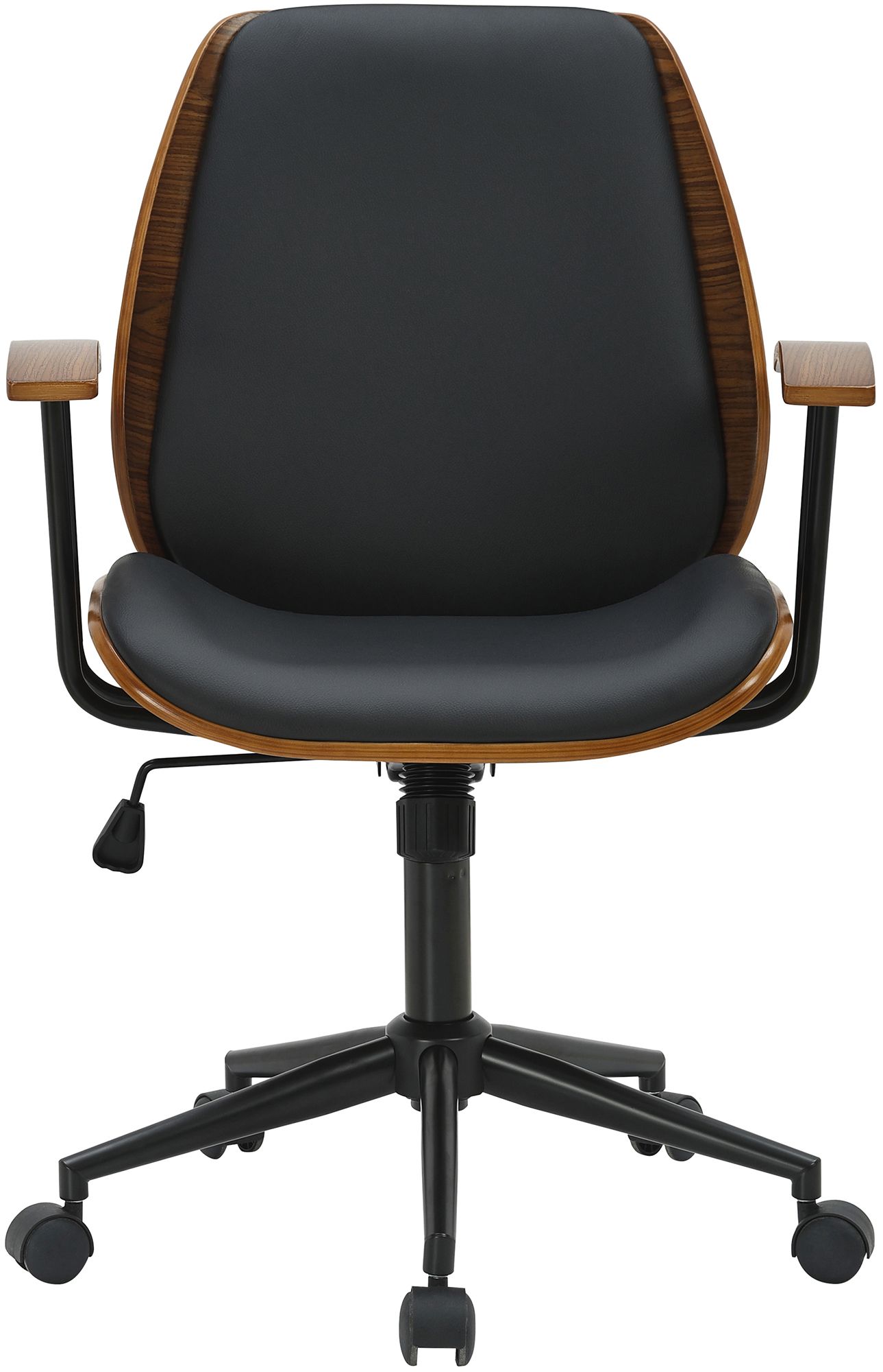 Bürostuhl Arlondi Kunstleder, walnuss/schwarz