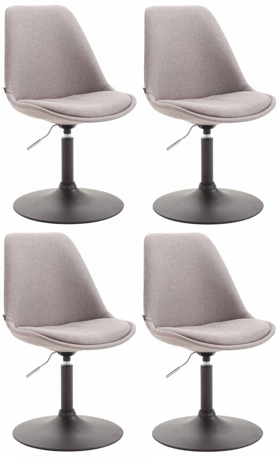 4er Set Stühle Maverick B Stoff, grau