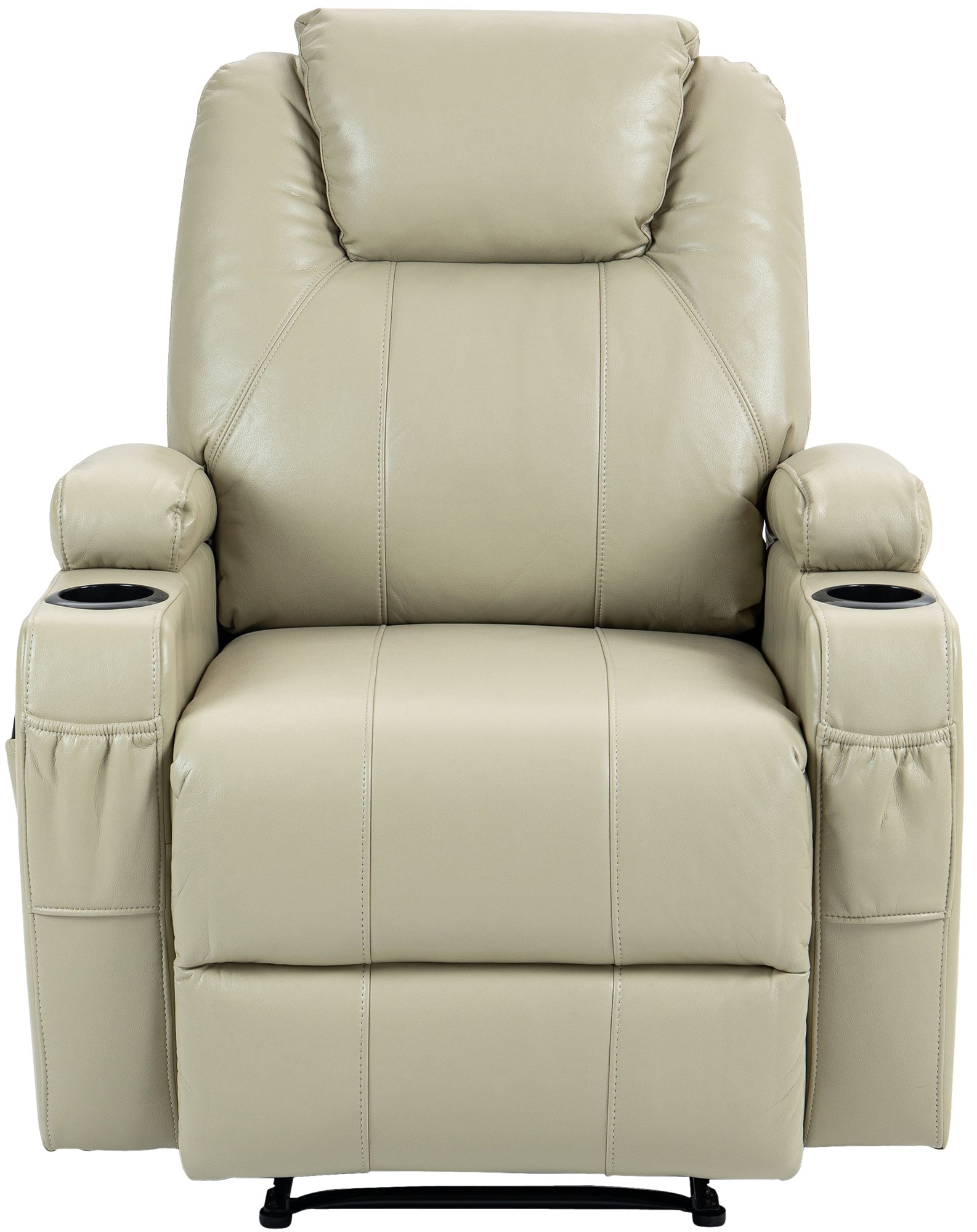 Sessel Hepler mit Massagefunktion Kunstleder, creme