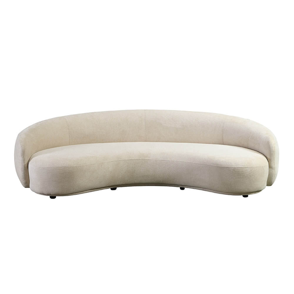 Sofa CASARA Webstoff Beige - 258 x 128 x 72 cm