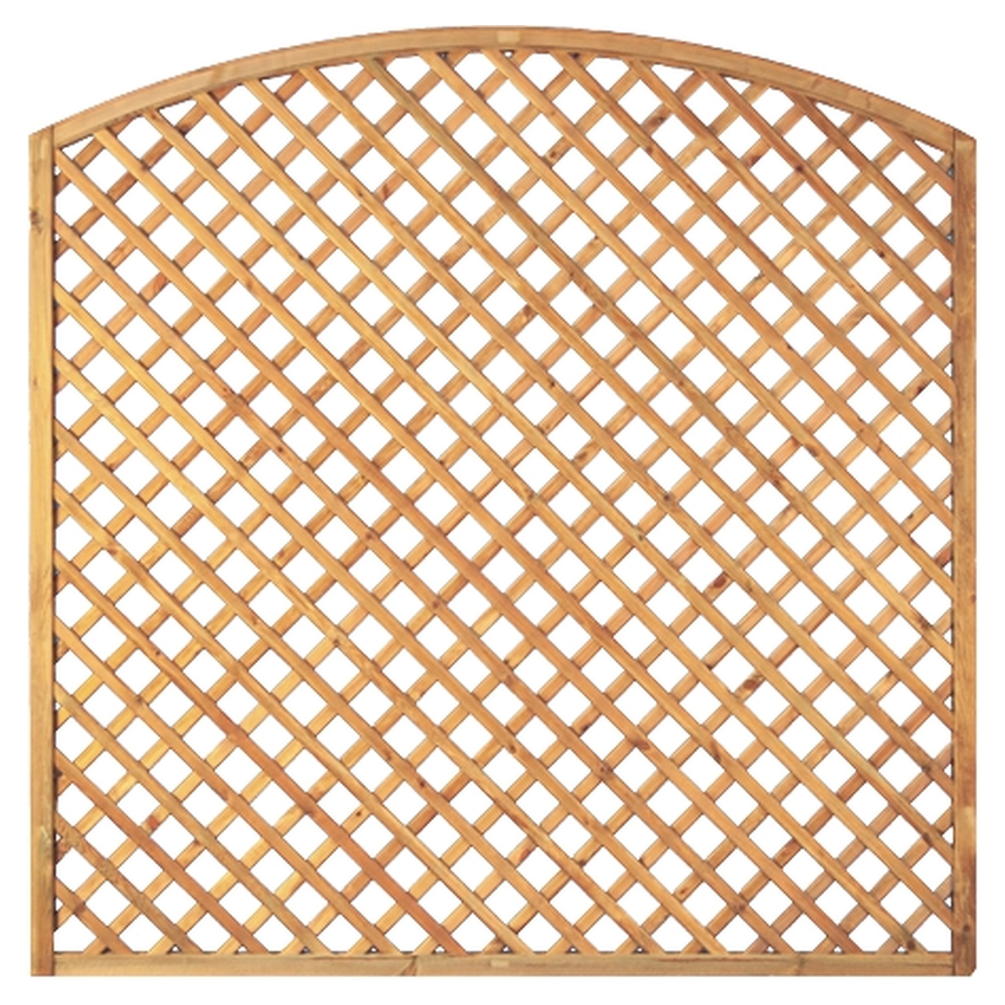 Bogen-Rankzaun-Serie 180 x 180/160 cm, MW 6 x 6 cm, Rahmen 45/45 mm, kdi grün, Leisten 12 x 30 mm, genagelt