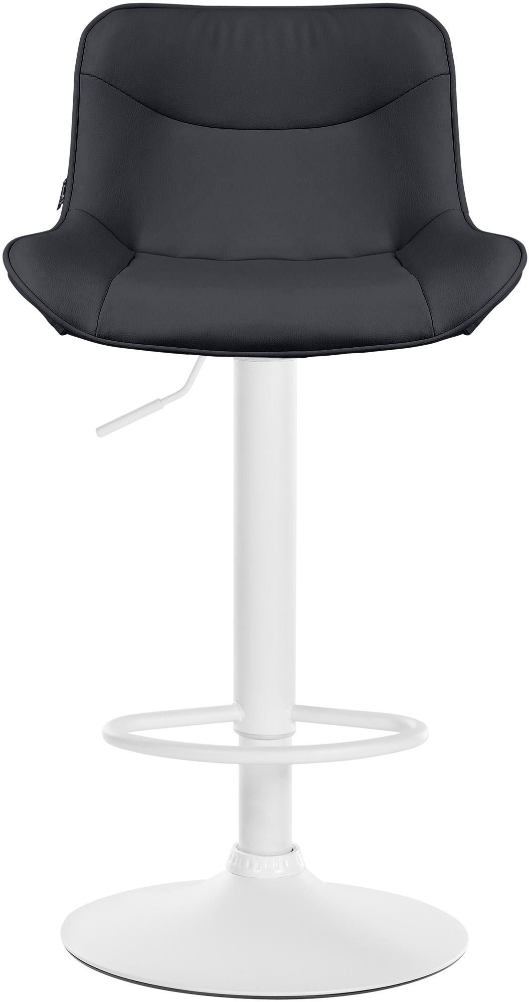 2er Set Barhocker Vonore Kunstleder weiß, schwarz