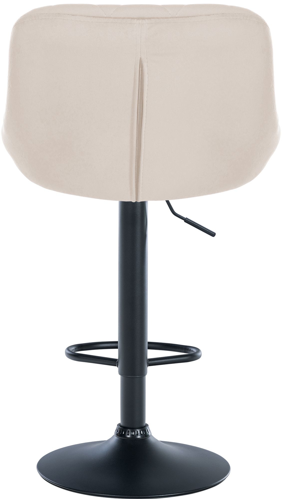 2er Set Barhocker Lazio Samt schwarz, creme
