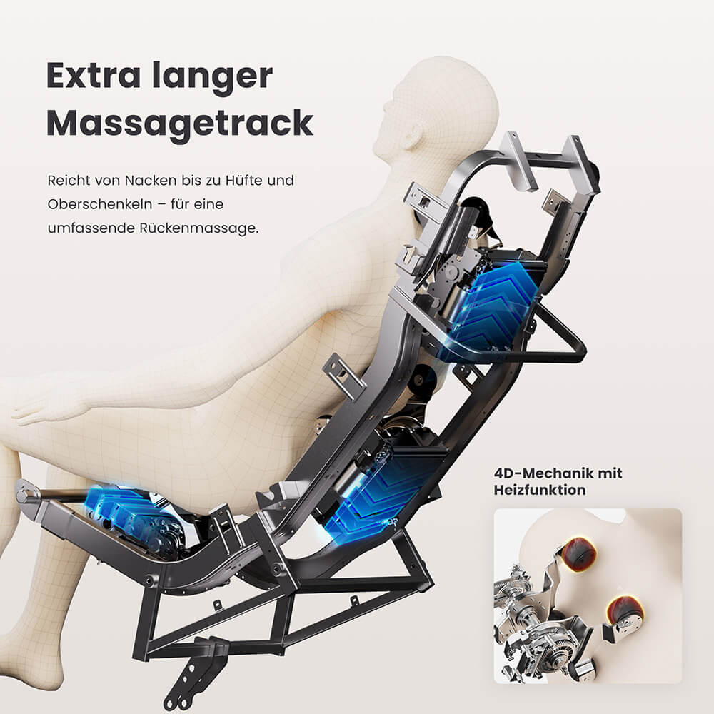 Massagesessel ALVINA mit Premium Webstoffpolsterung - Beige
