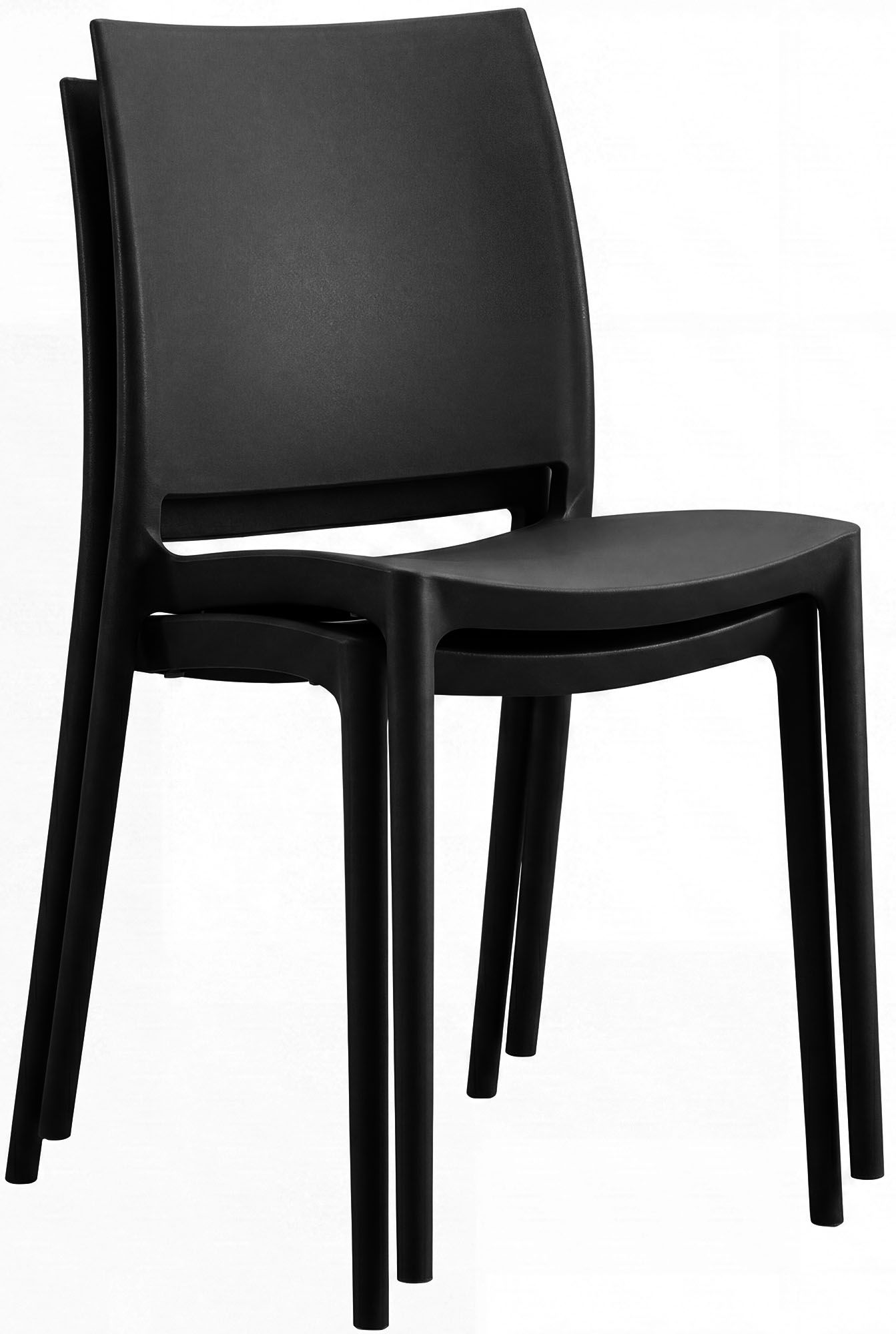 Gartenmöbel-Set Amino mit 2 Stühlen, schwarz