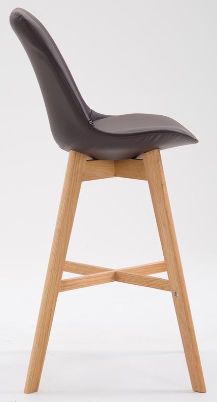 2er Set Barhocker Cannes Kunstleder natura, braun