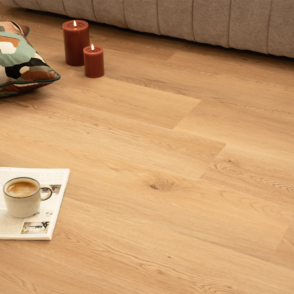 Klick-Vinylboden mit Trittschall LOMEA Helle Eiche - 20 m²