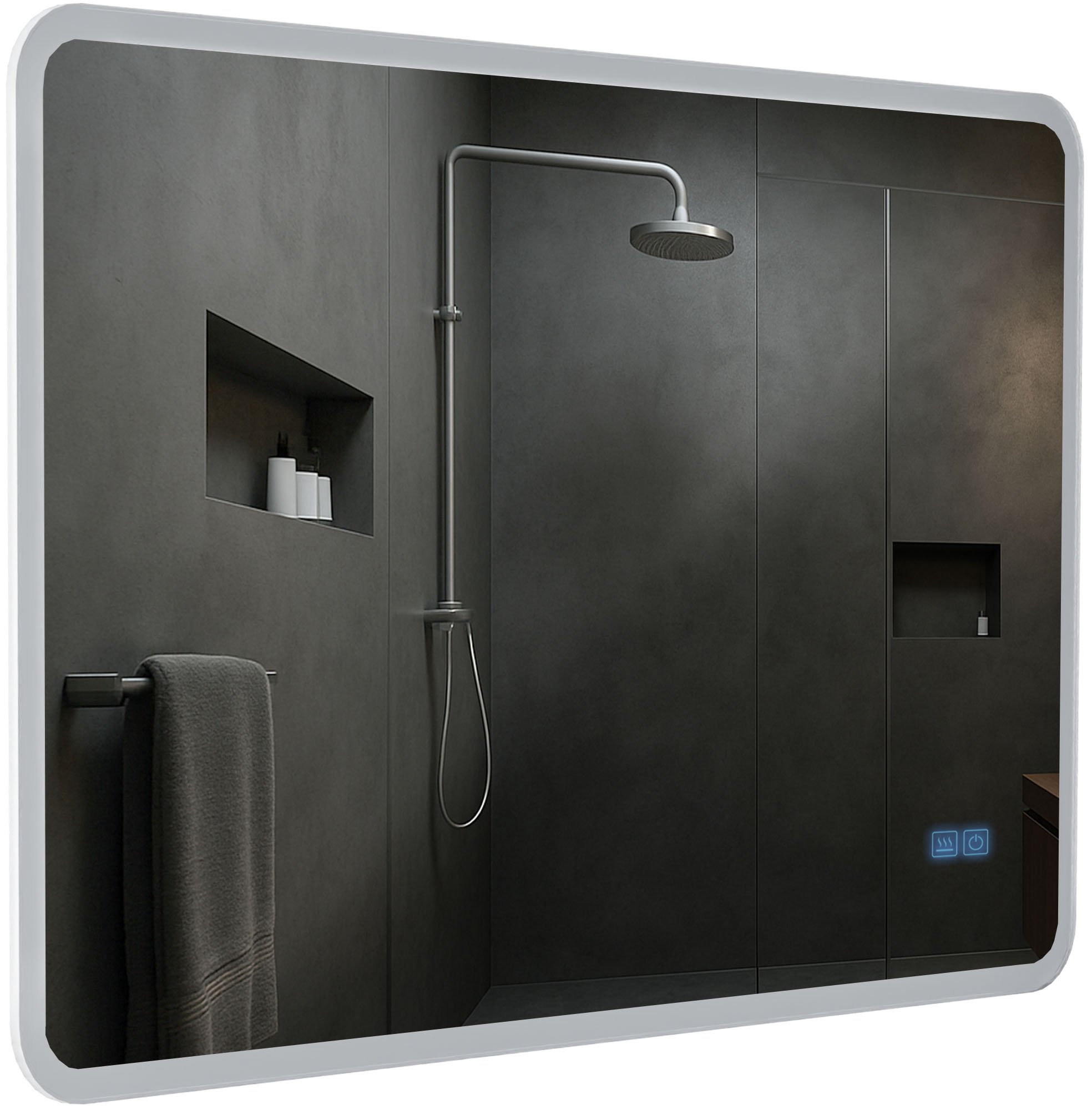 Badspiegel Jericho 70x100 mit Bluetooth, klarglas