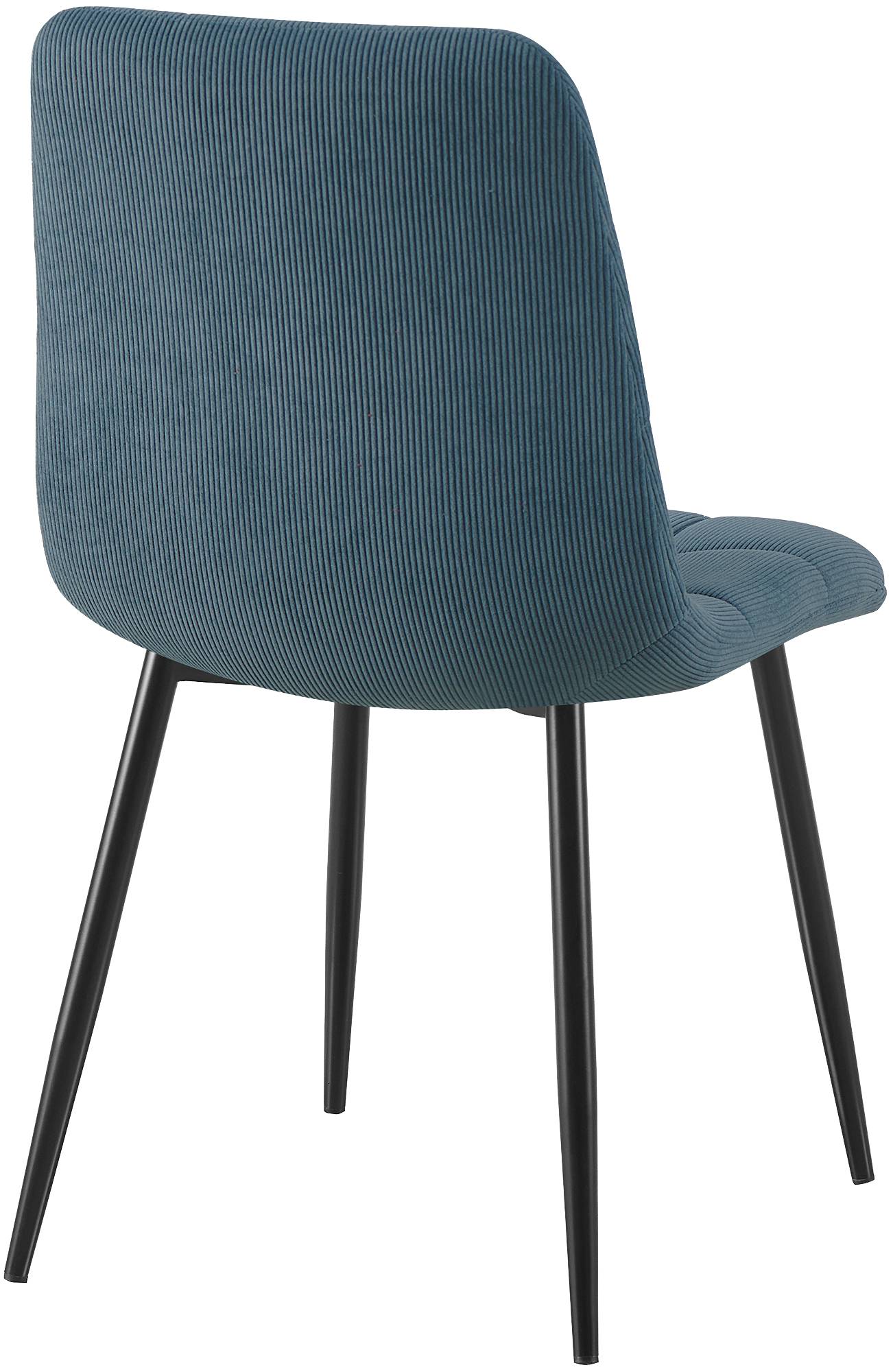 2er Set Esszimmerstuhl Antibes Cord, blau