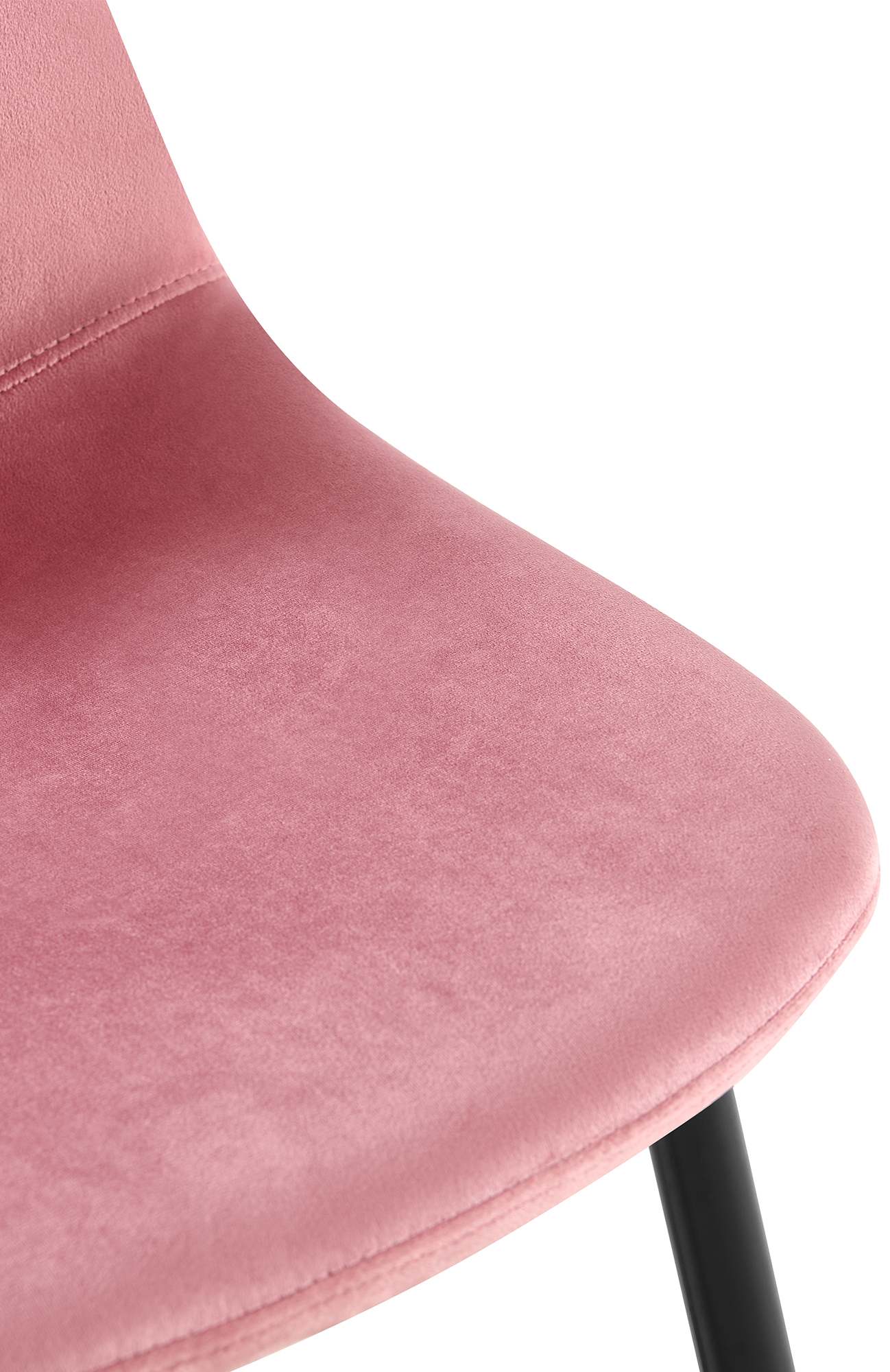 4er Set Esszimmerstühle Napier Samt, pink