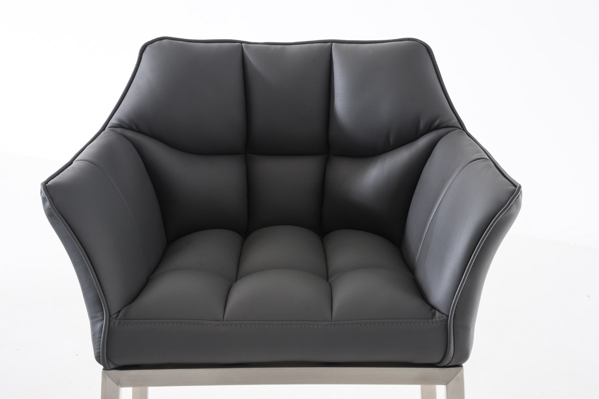 Barhocker Damaso E mit 4-Fuß Gestell, grau
