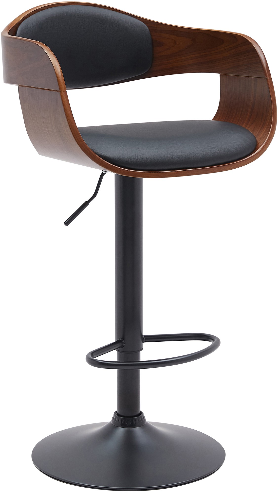 Barhocker Kingston B Kunstleder, walnuss/schwarz