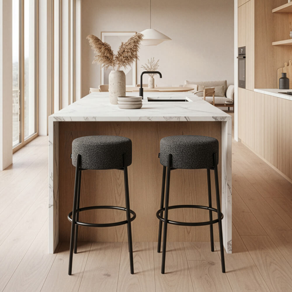 Barhocker OLIN - 7er Set Anthrazit