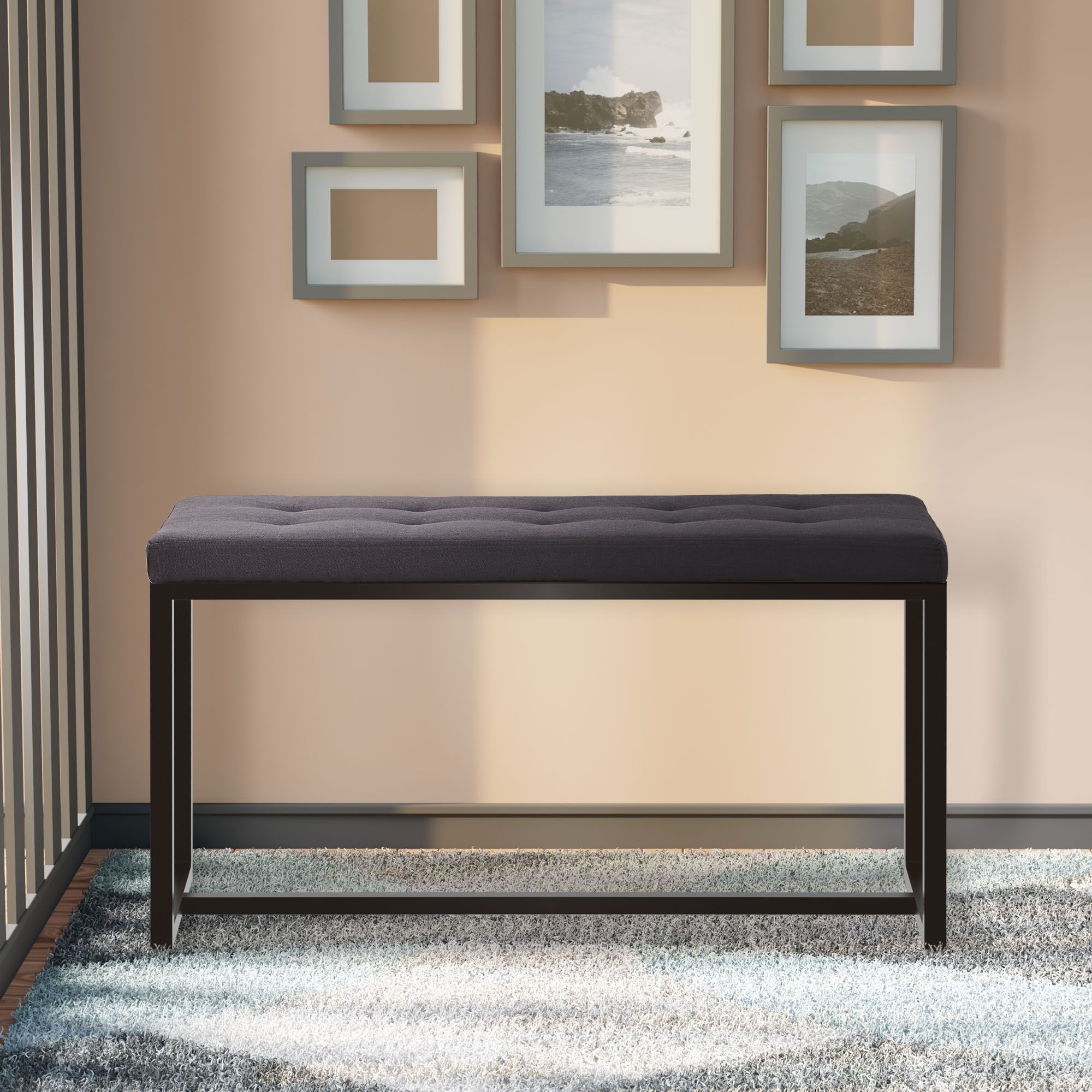 Sitzbank Barci B Stoff, schwarz