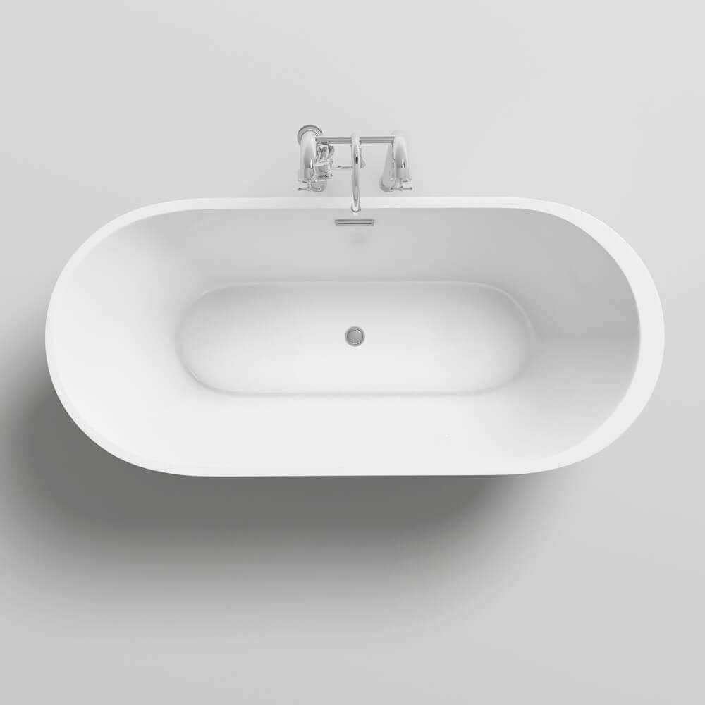 Freistehende Badewanne CODO - 170 x 80 cm Weiß