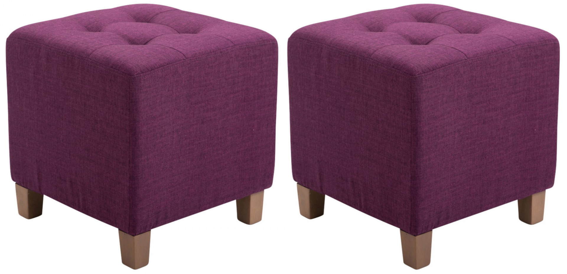 2er Set Sitzhocker Pharao, antik-hell, lila
