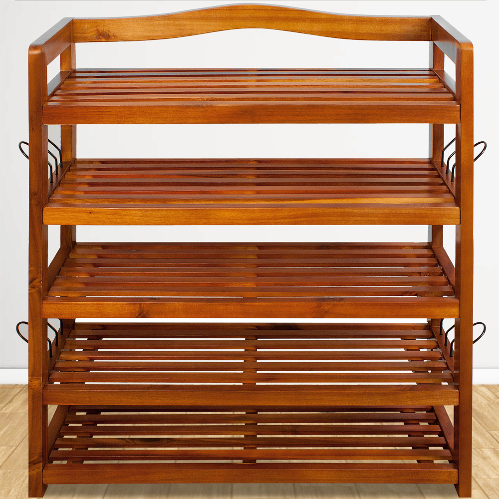 Schuhregal aus Akazienholz 75x26x82cm