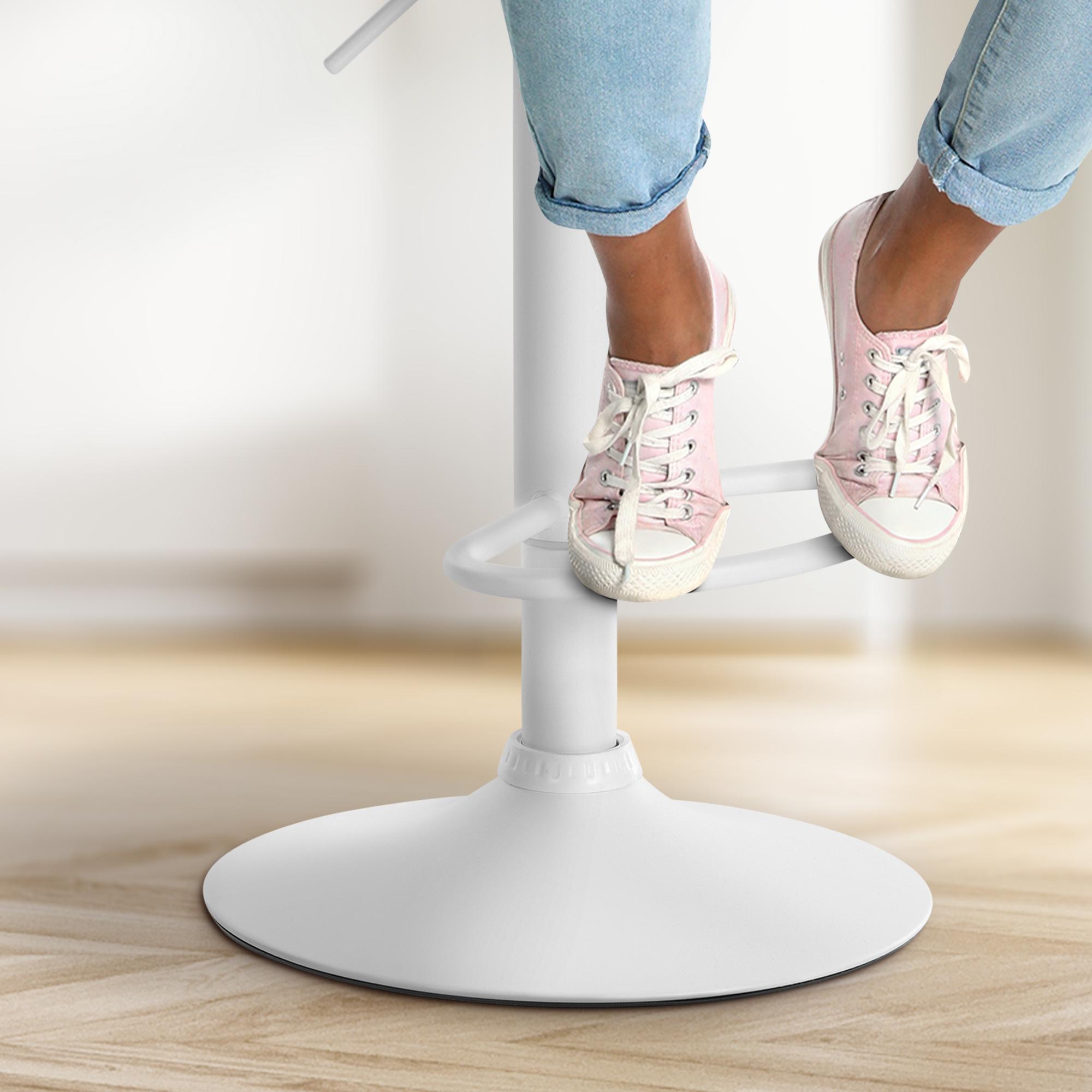 Barhocker Olinda Samt weiß, braun