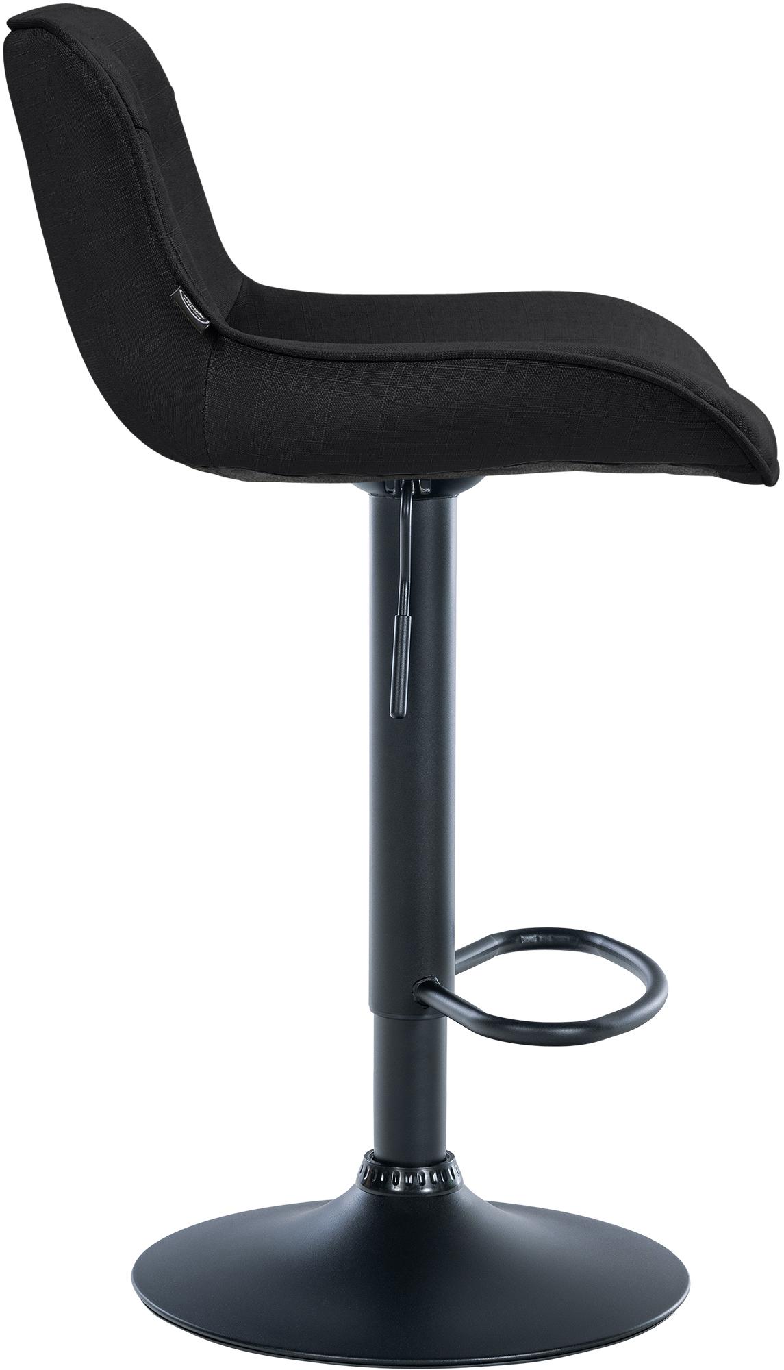 Barhocker Vonore Stoff schwarz, schwarz