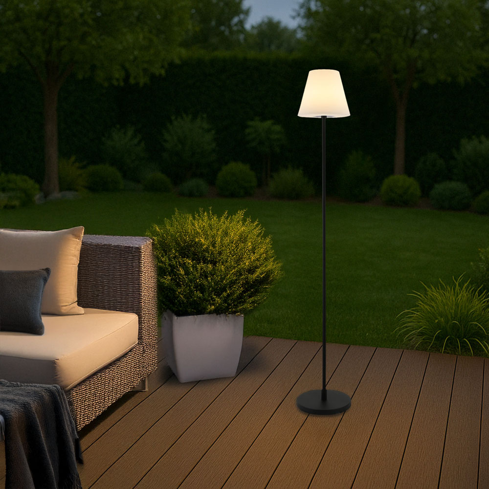 LED Solar Stehlampe CLARA - Weiß, RGB-Farben