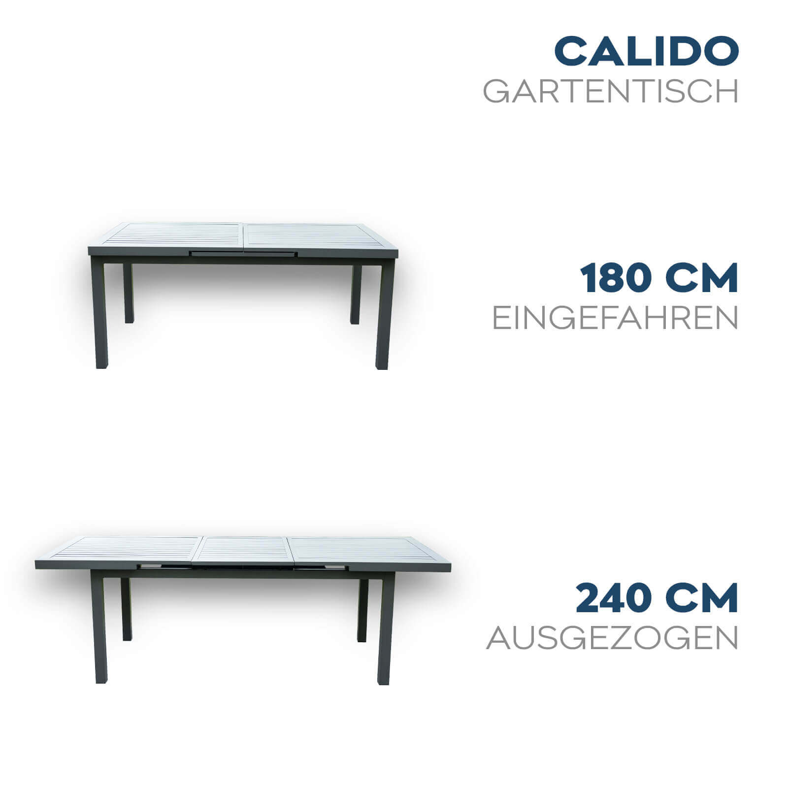 Garten-Sitzgruppe CALIDO MADERA inklusive ausziehbarer Gartentisch + 4 Stühlen