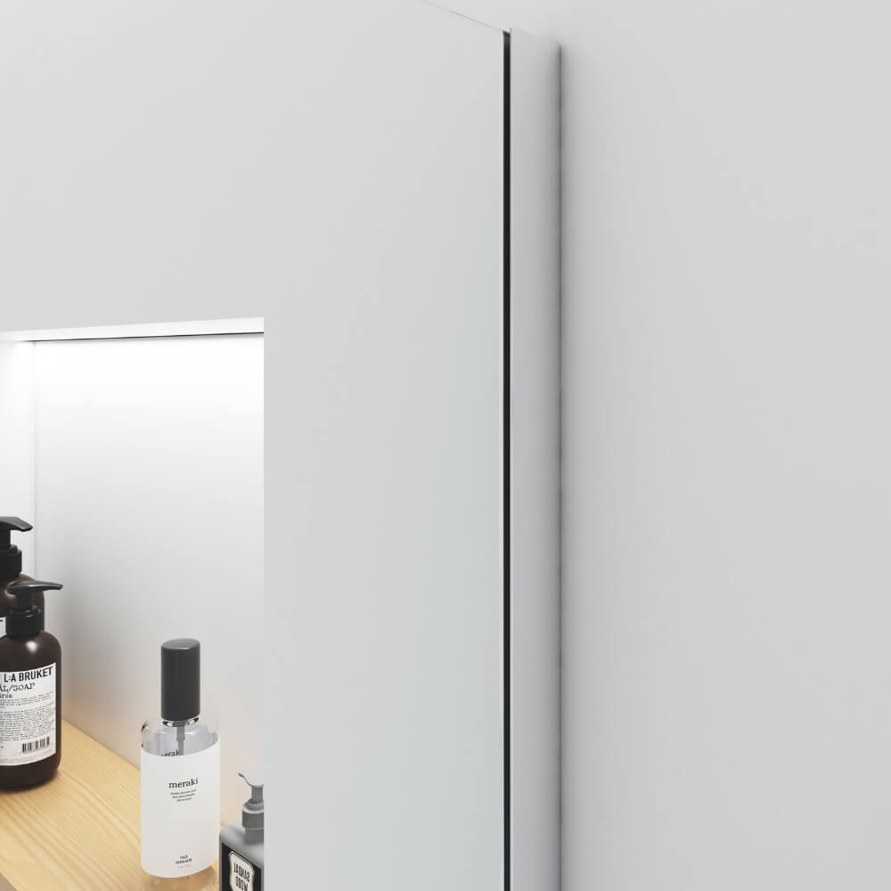 Duschabtrennung ESG-Glas BAKI - 140 x 200 cm Aluminium