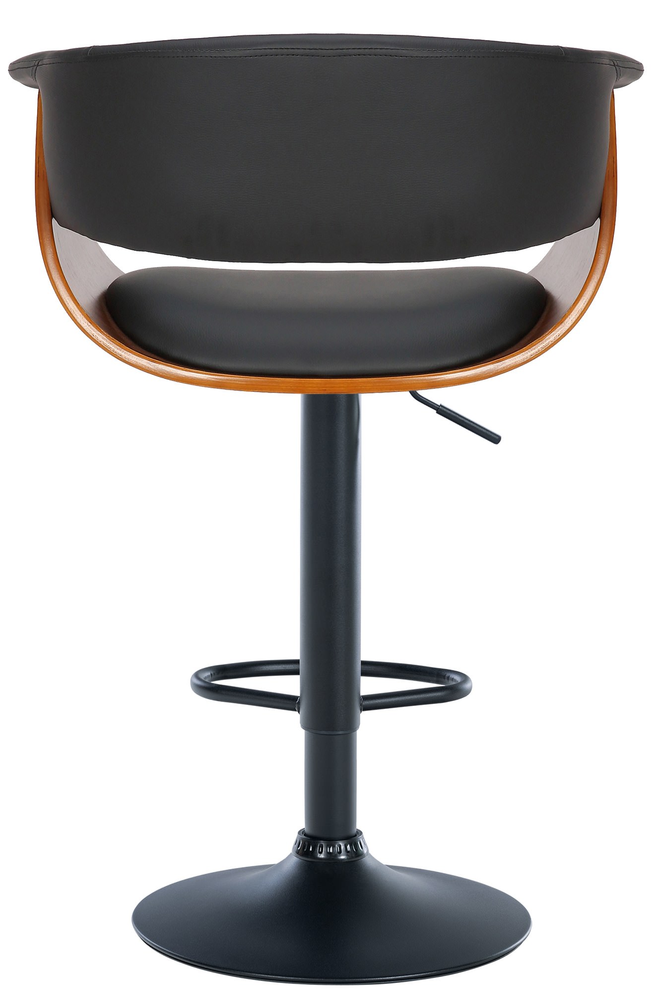 2er Set Barhocker Vestal Kunstleder, walnuss/schwarz