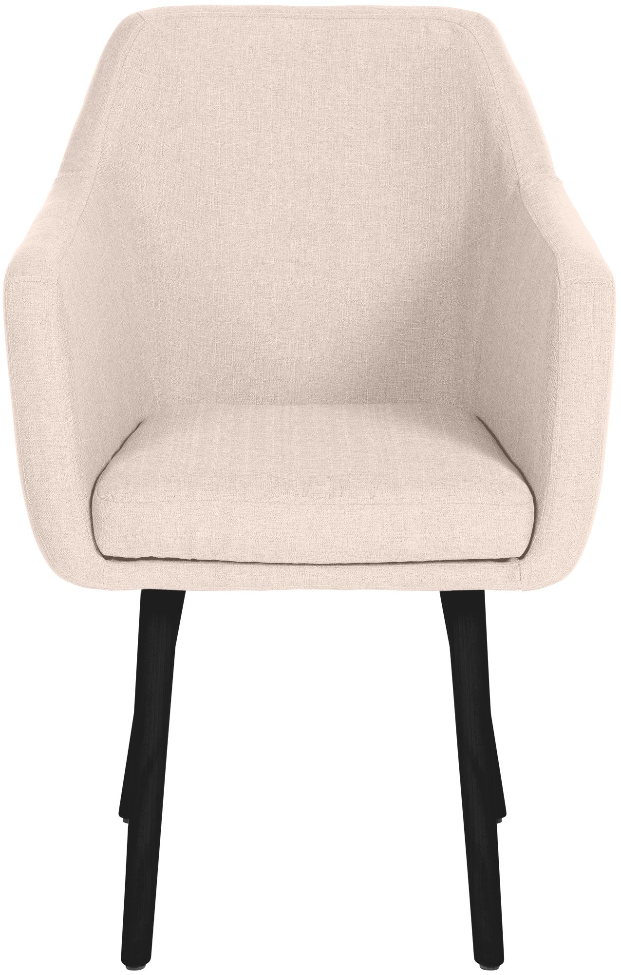 Besucherstuhl Utrecht Stoff schwarz, beige