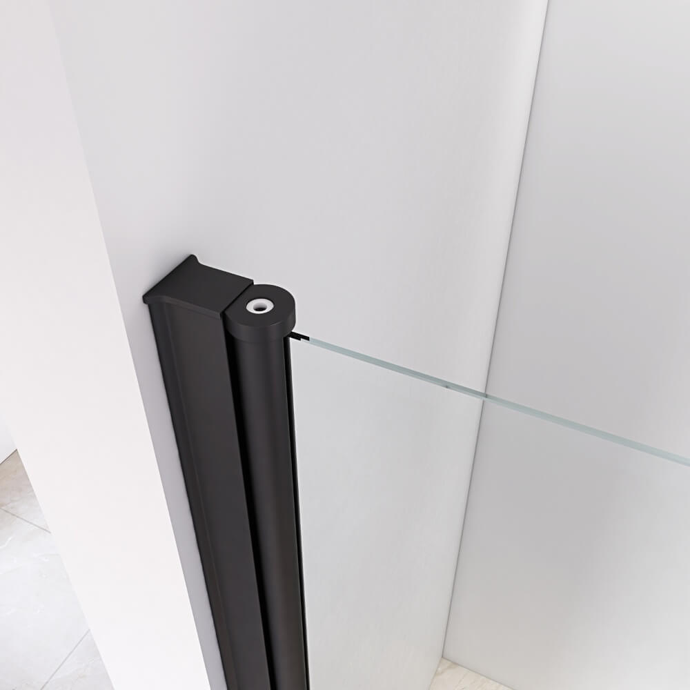 Pendeltür Klarglas LAVEA - 95 x 195 cm Schwarz