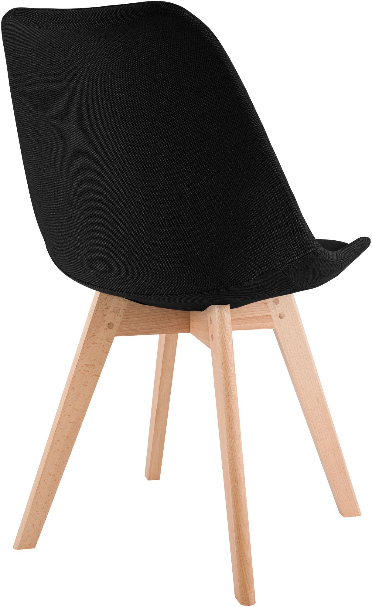 Stuhl Linares Stoff, schwarz