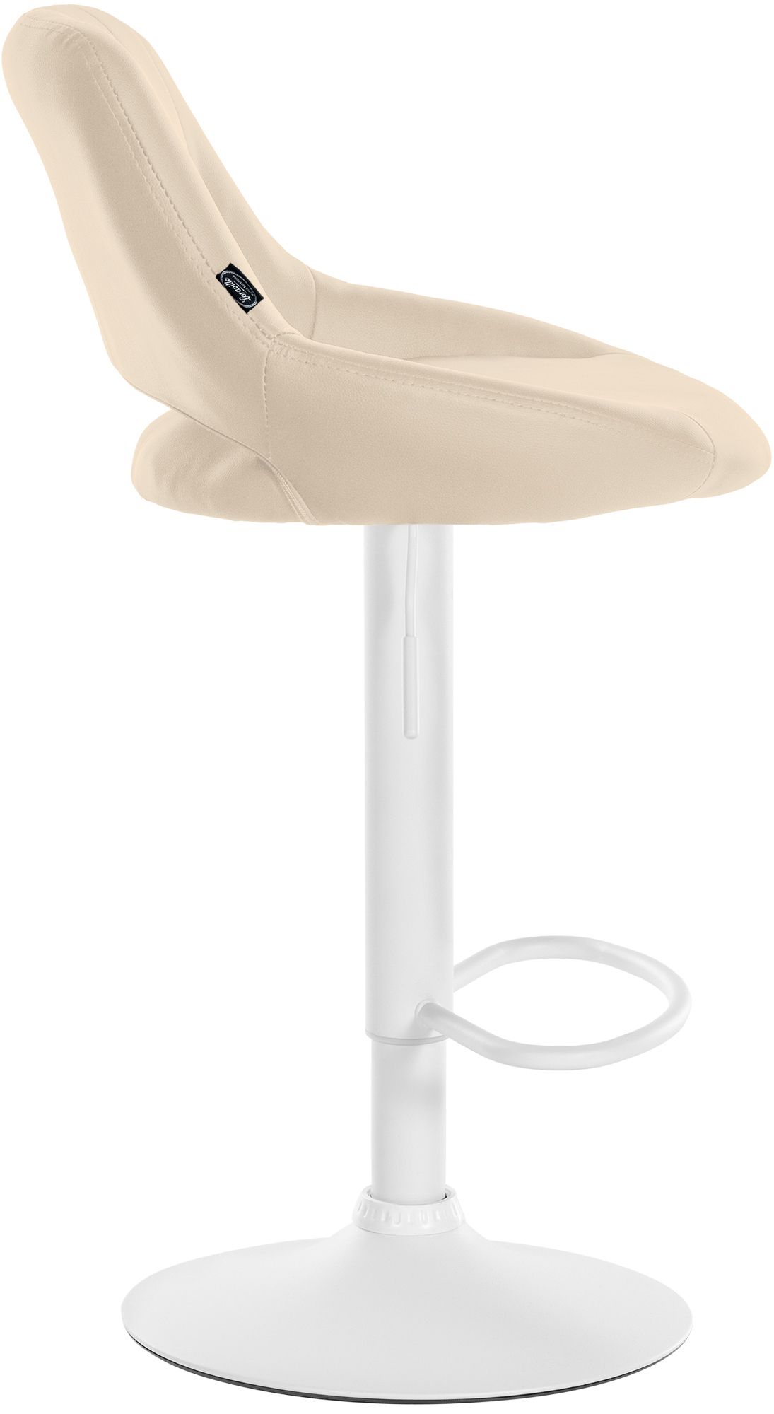 Barhocker Milet Kunstleder weiß, creme