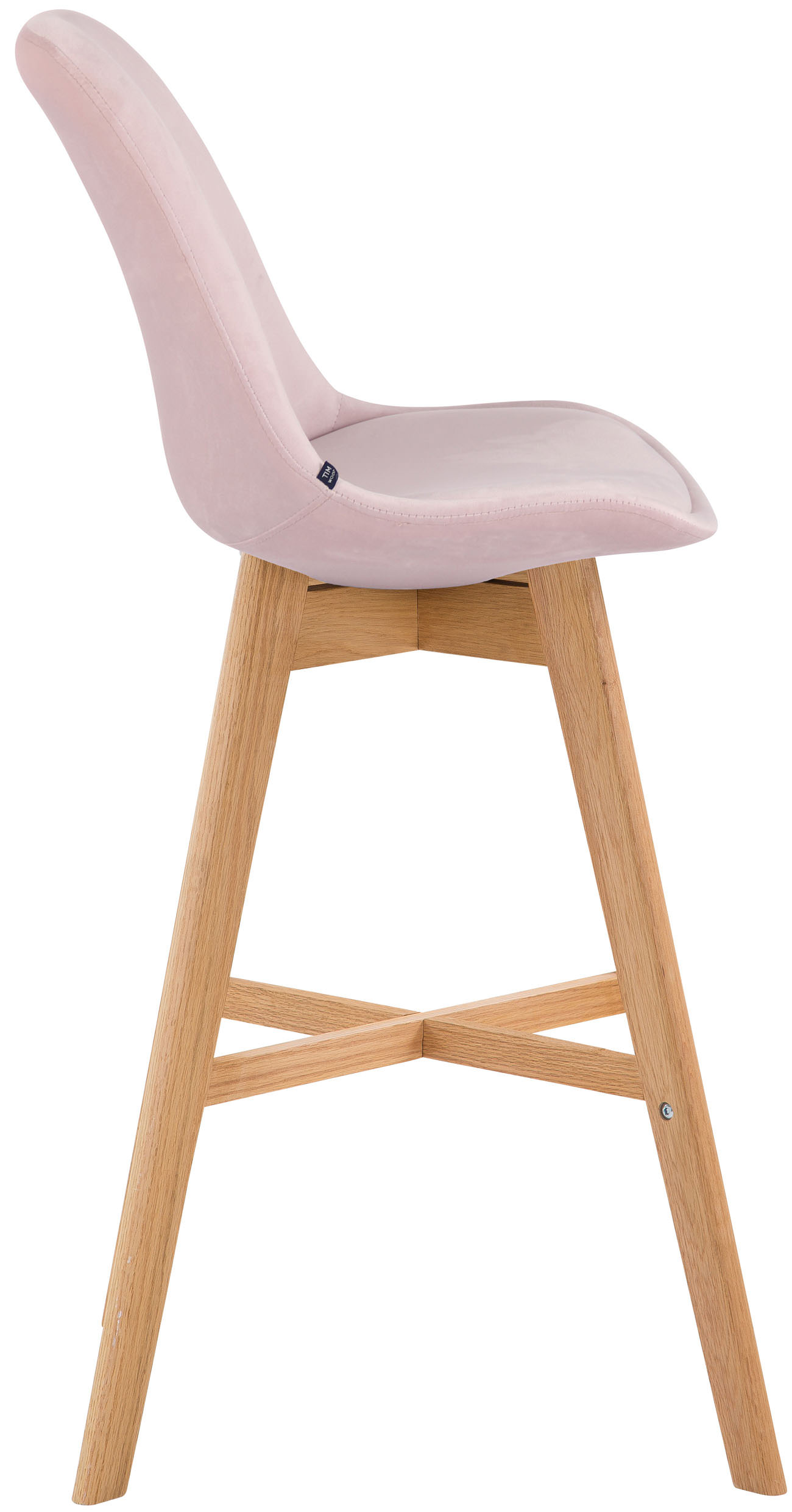 Barhocker Cannes Samt natura, pink