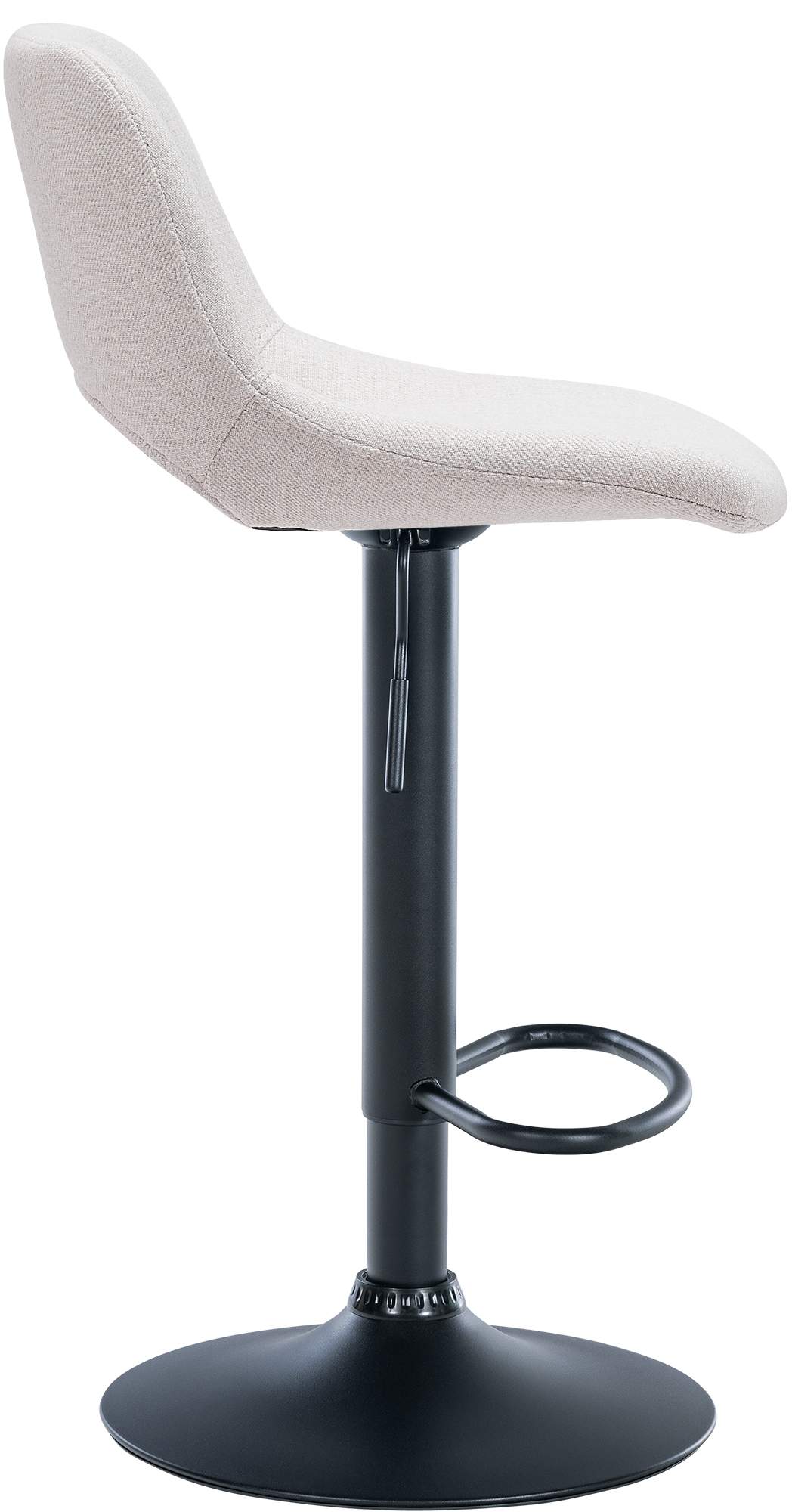 2er Set Barhocker Camden Stoff schwarz, creme