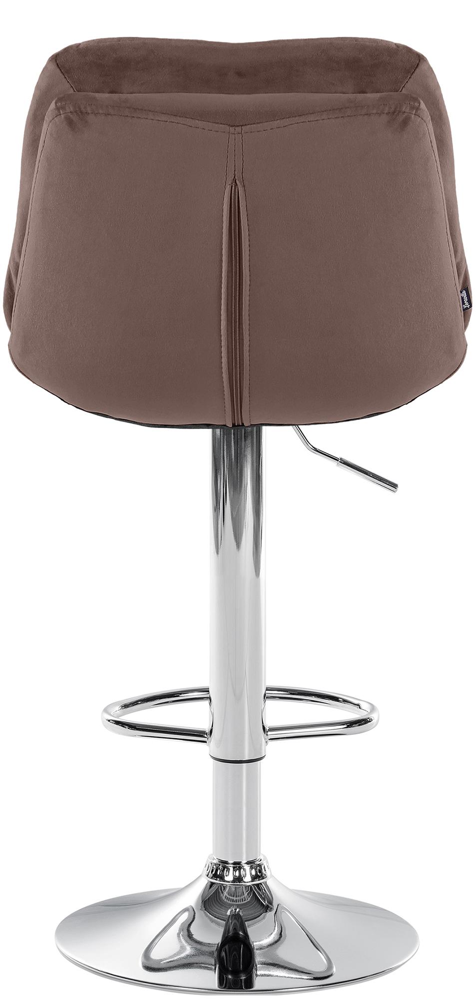 Barhocker Laurel Samt chrom, braun