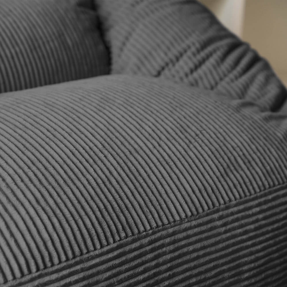 Sitzsack mit Hocker COZY – Anthrazit