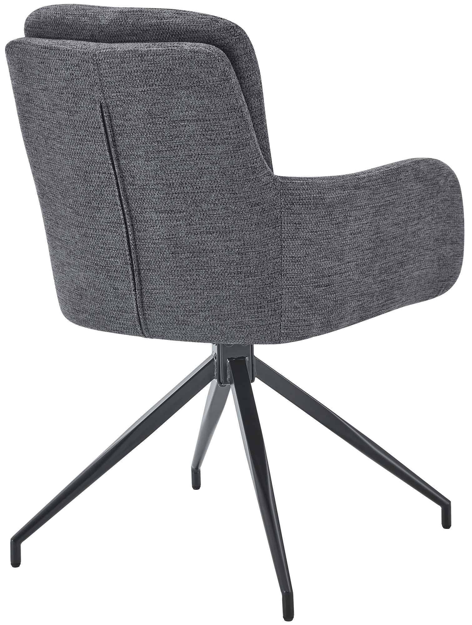 2er Set Esszimmerstuhl Pickett Stoff, dunkelgrau