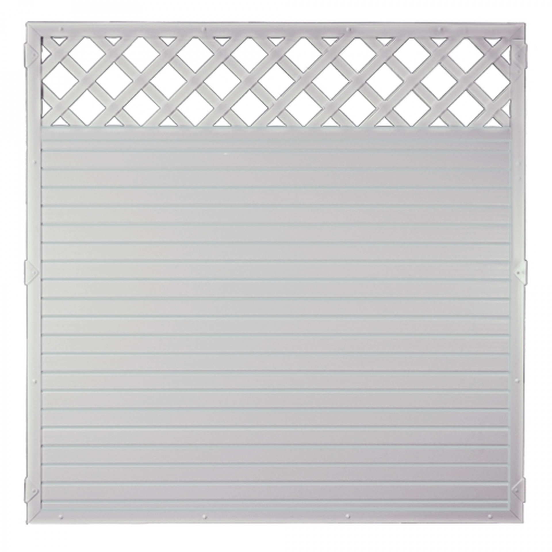 LIGHTLINE KS-Zaun Ranki, 180 x 180 cm, Füllung weiß / Rahmen weiß