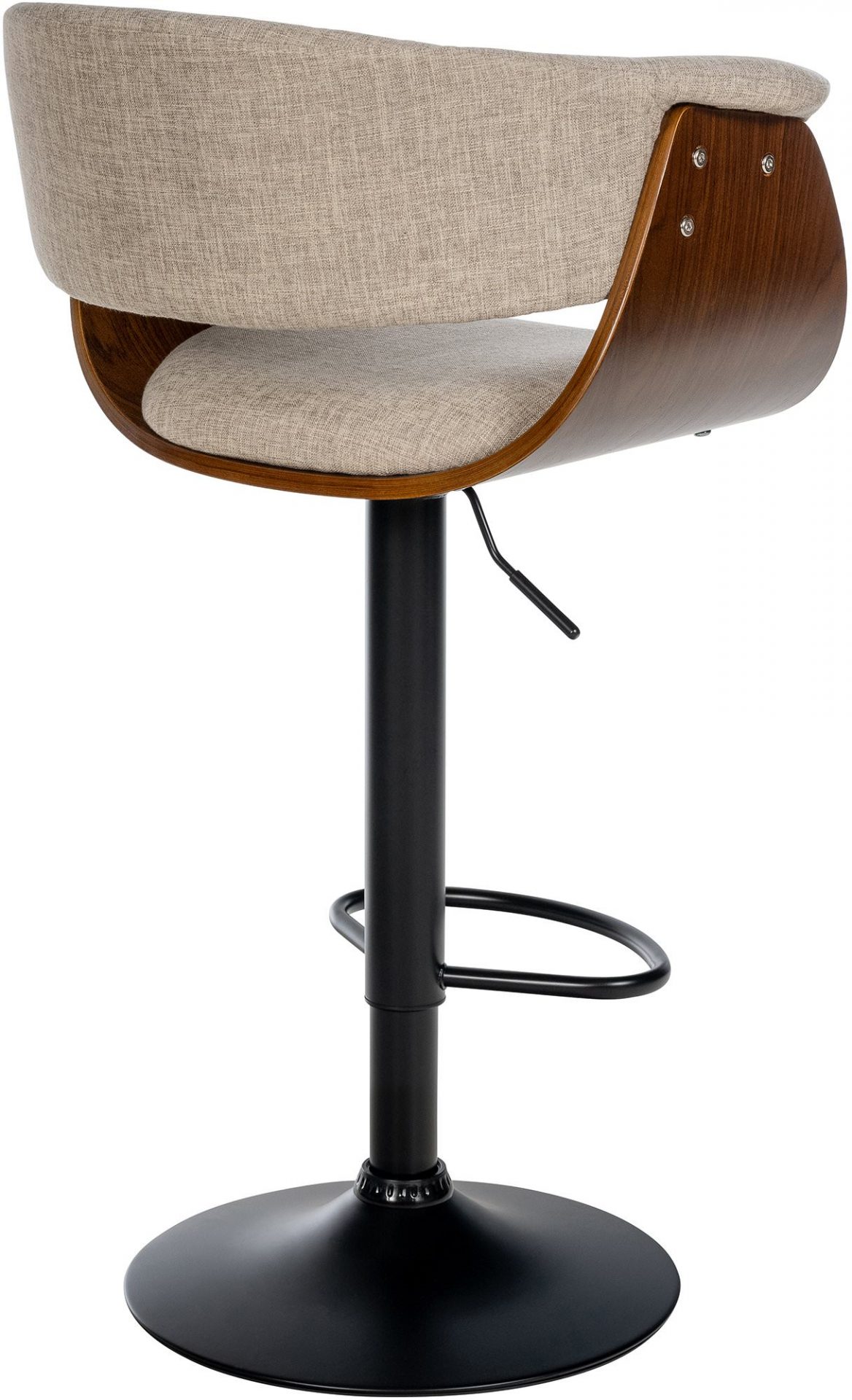 2er Set Barhocker Vestal Stoff, walnuss/creme