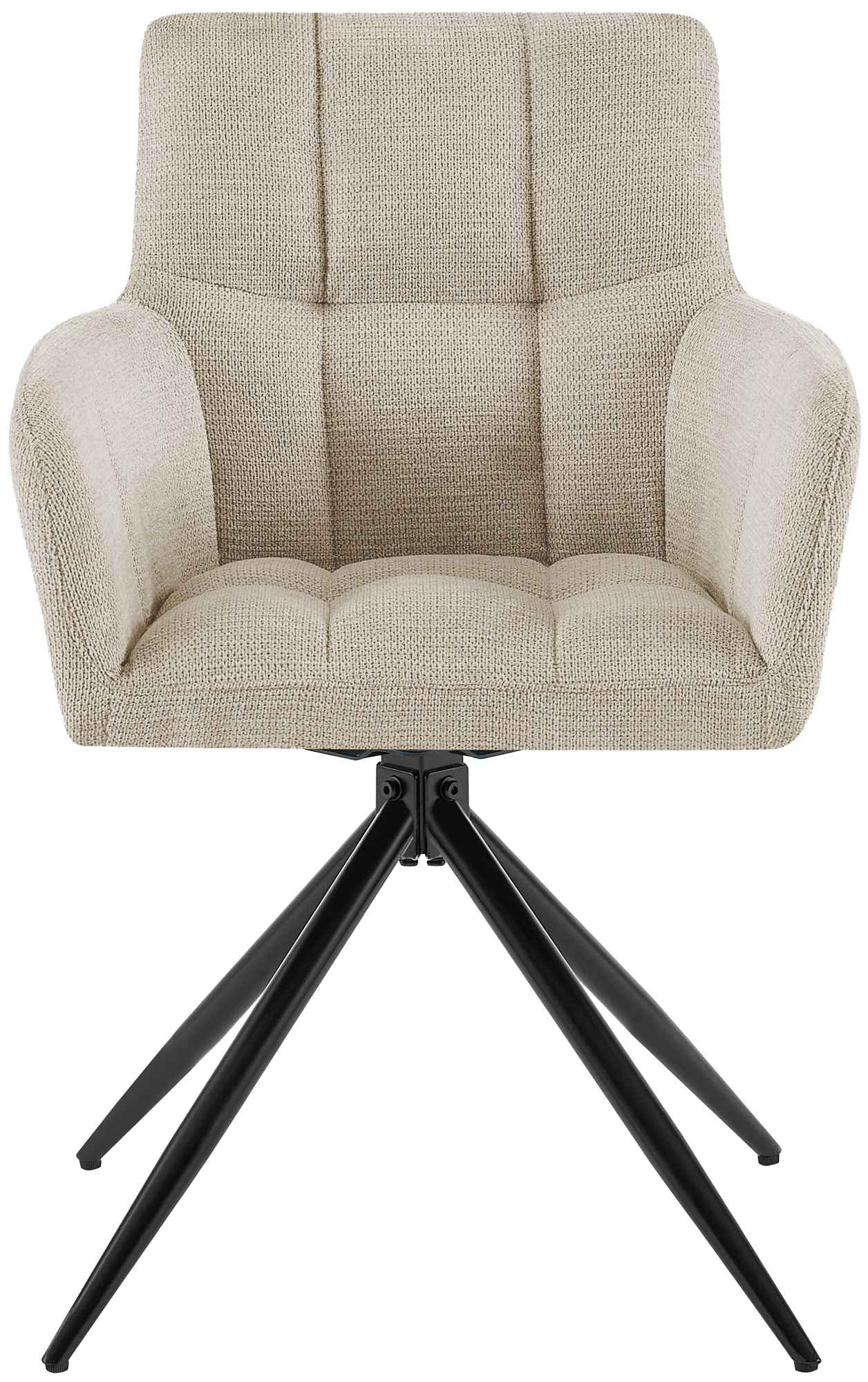 2er Set Esszimmerstuhl Jonah Stoff, creme